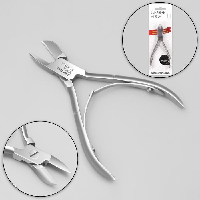 

Кусачки педикюрные, двойная пружина, 12 см, длина лезвия 16 мм, матовый серебристый, PPEC-