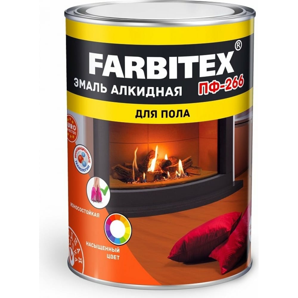 Алкидная эмаль FARBITEX ПФ-266 (желто-коричневый; 2.7 кг) 4300001616