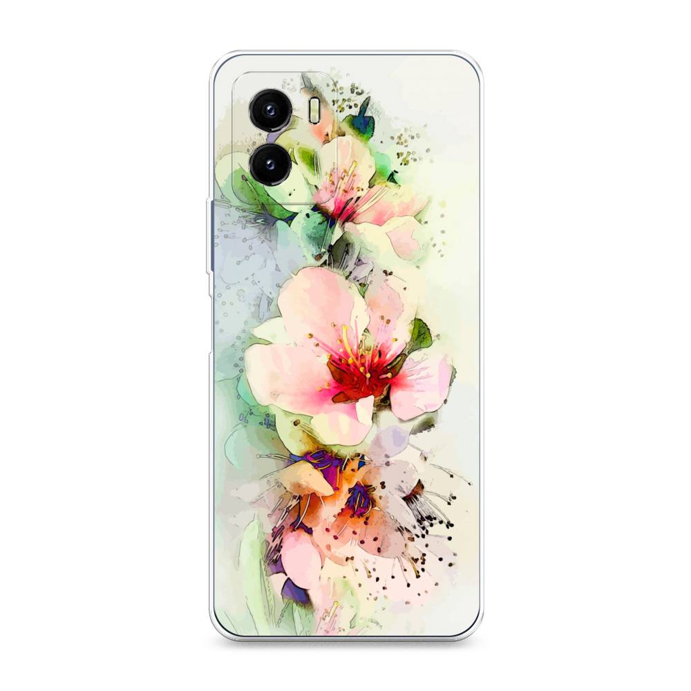 

Чехол на Vivo Y10 "Нежные цветы", Зеленый;розовый, 266450-2