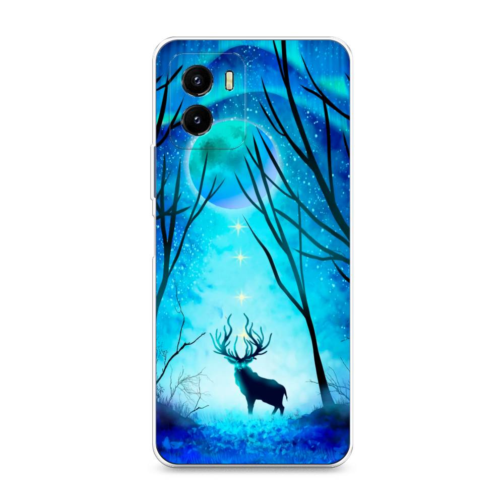 

Чехол на Vivo Y10 "Олень северное сияние", Синий;черный;голубой, 266450-1