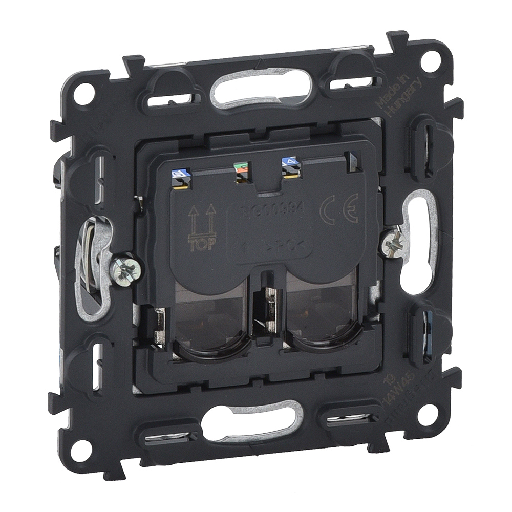 

Valena IN'MATIC. Информационная розетка двойная RJ45 Кат. 6 UTP