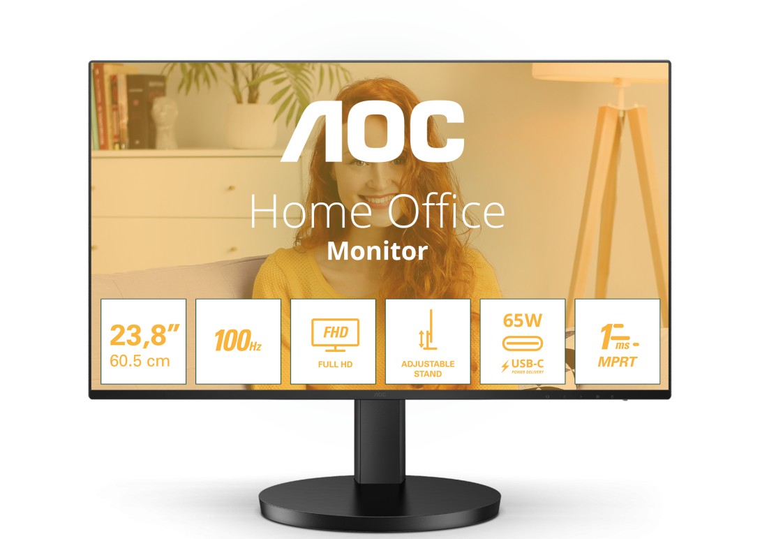 

23.8" Монитор AOC 24B3CF2 черный 100Hz 1920x1080 IPS, AOC 24B3CF2 черный