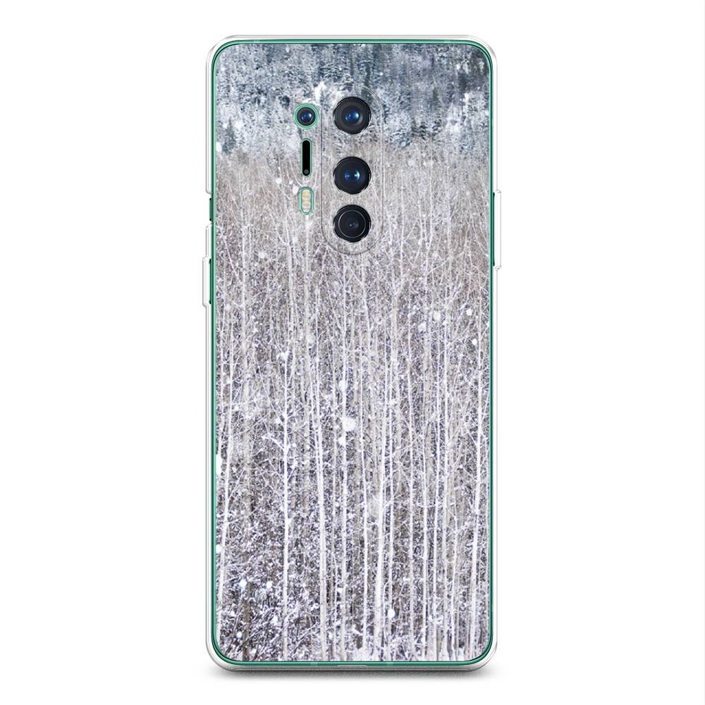 

Чехол на OnePlus 8 Pro "Снежный лес", Бежевый;серый;белый, 151050-5
