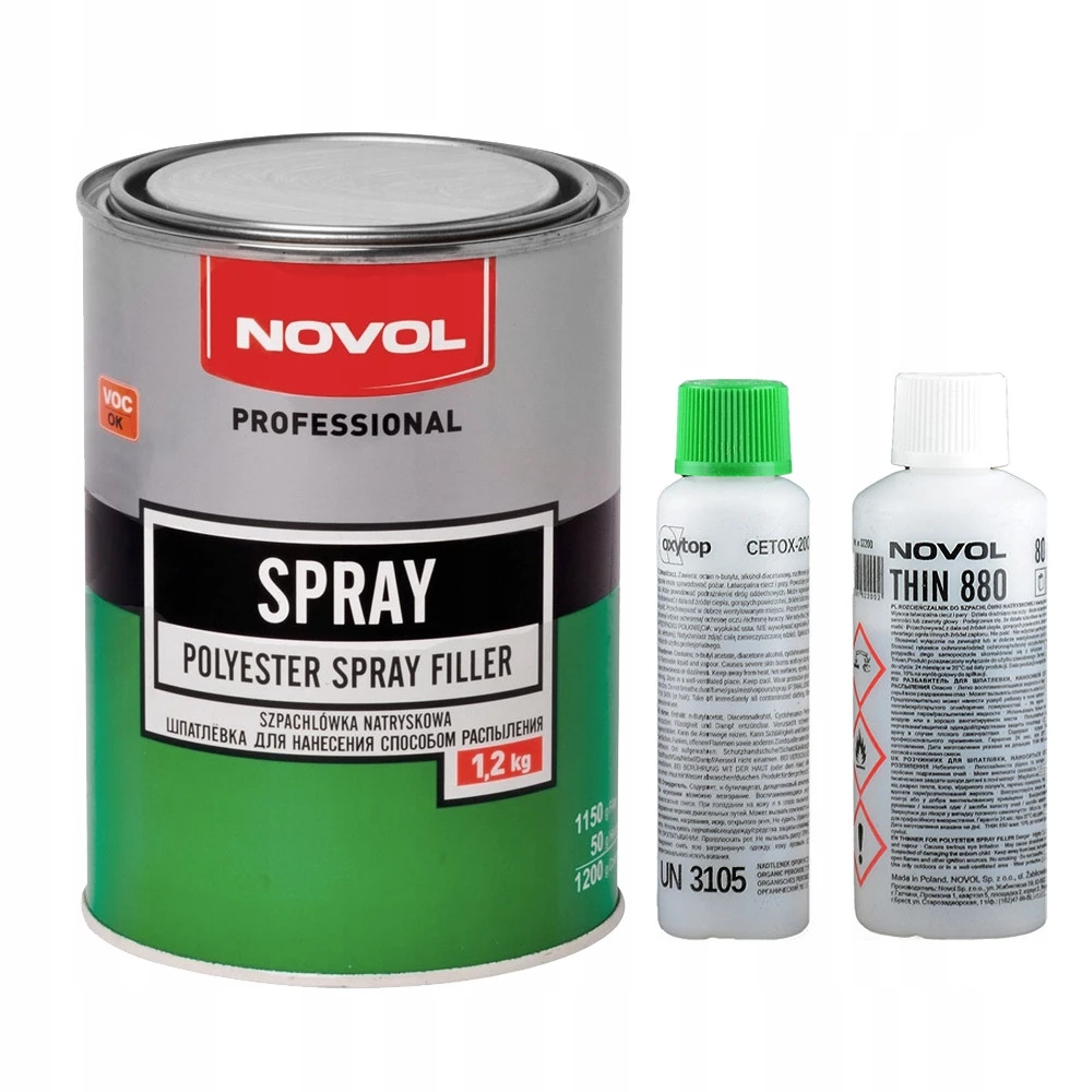 фото Шпатлевка novol spray наносимая способом распыления 1,2 кг 1201