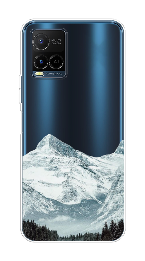 

Чехол на Vivo Y21e "Горы арт 1", Белый;зеленый, 266350-2
