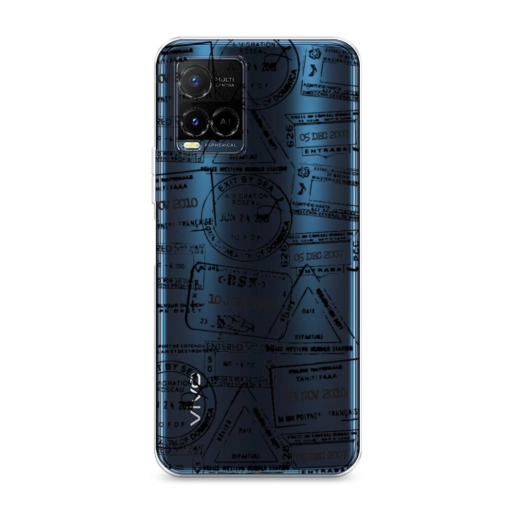фото Чехол на vivo y21e "visa stamps 2" case place