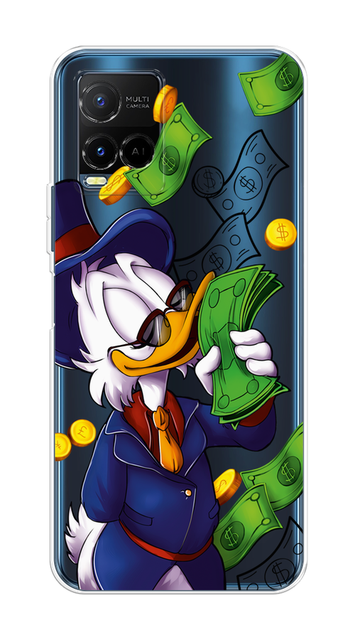 

Чехол на Vivo Y21e "Scrooge McDuck with Money", Синий;зеленый;белый, 266350-6