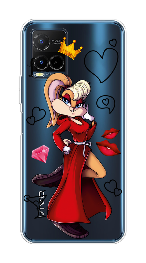 

Чехол на Vivo Y21e "Rich Lola Bunny", Красный;бежевый;оранжевый, 266350-6