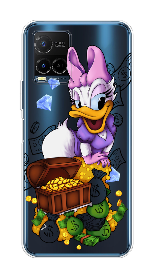 

Чехол на Vivo Y21e "Rich Daisy Duck", Коричневый;белый;фиолетовый, 266350-6