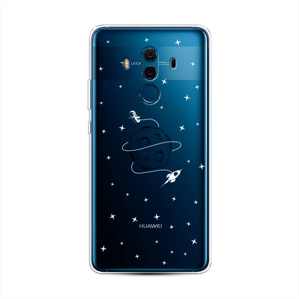 

Чехол на Huawei Mate 10 Pro "Полет вокруг луны", Белый;серый;черный, 63450-2