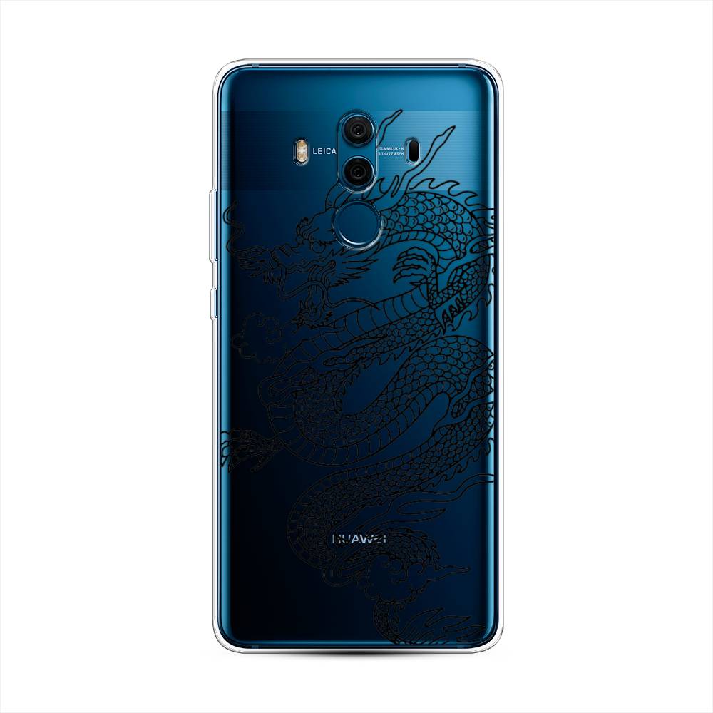 

Чехол на Huawei Mate 10 Pro "Большой китайский дракон", Черный;серый, 63450-1