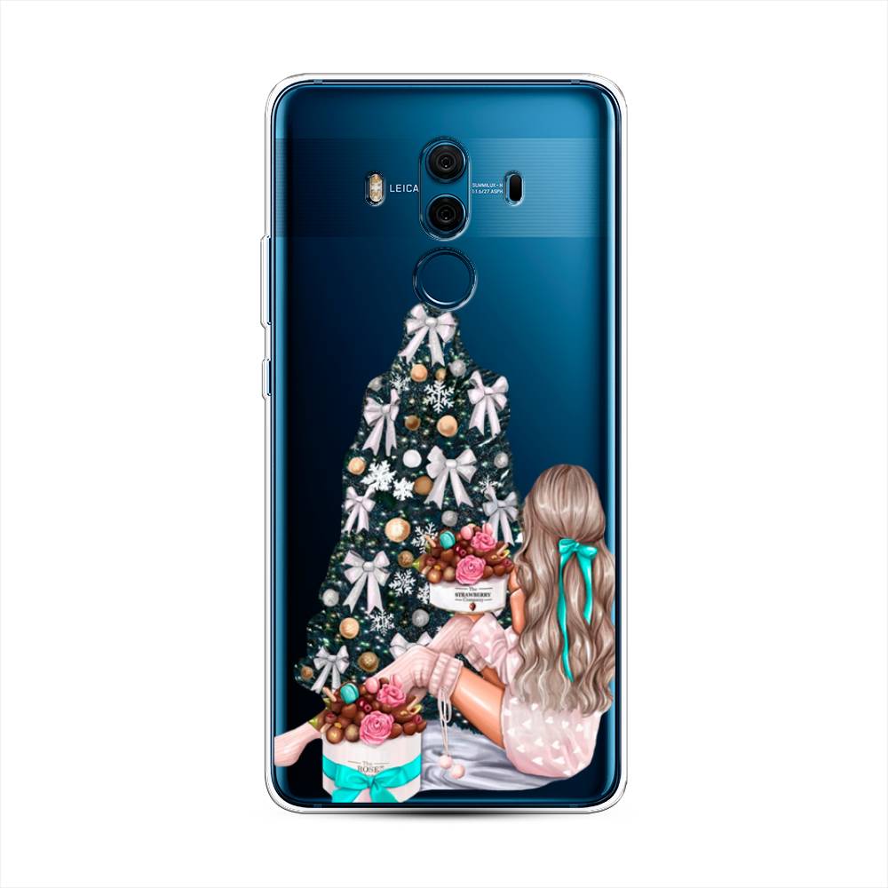 

Чехол на Huawei Mate 10 Pro "New Year", Зеленый;бежевый;голубой, 63450-5