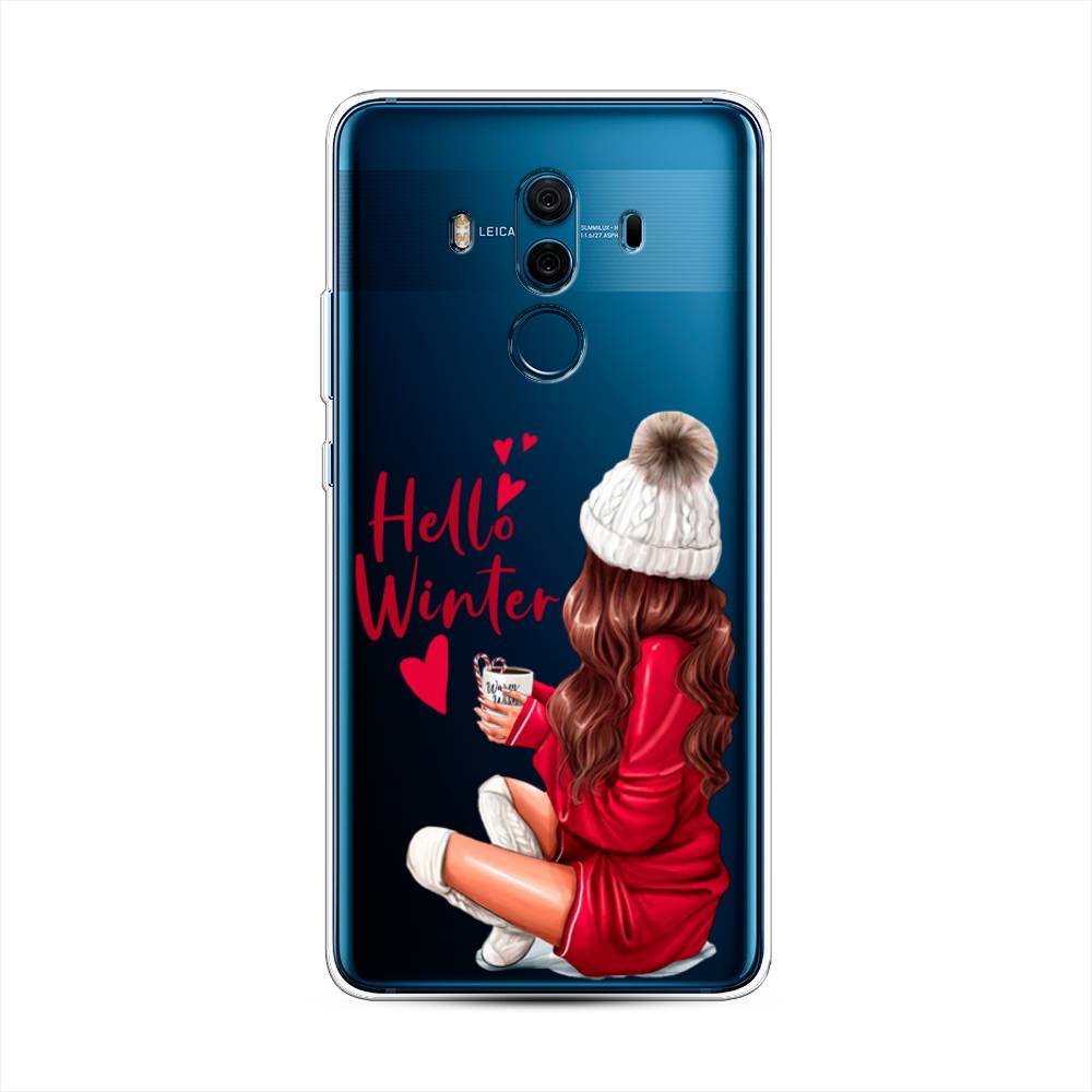 

Чехол на Huawei Mate 10 Pro "Hello winter", Красный;белый;коричневый, 63450-5