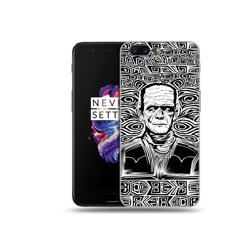 

Чехол MyPads Tocco для OnePlus 5 франкенштейн черно белый, Прозрачный, Tocco