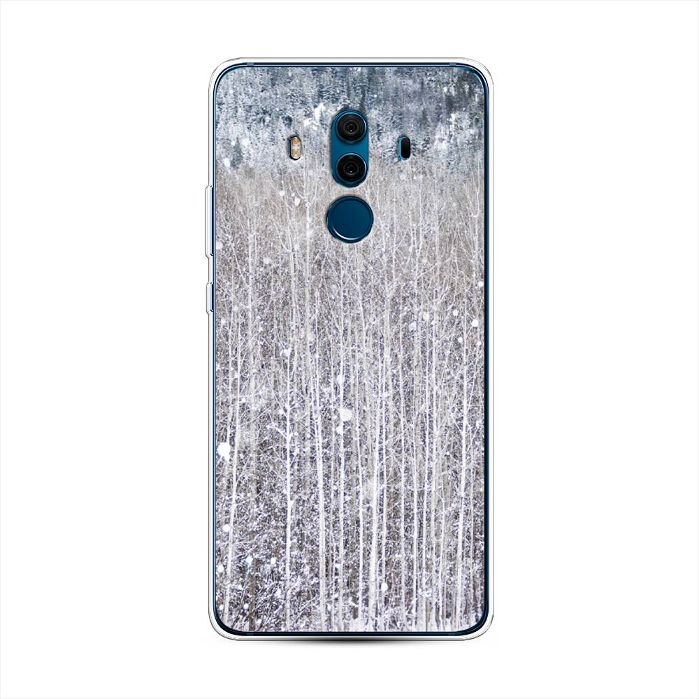 

Чехол на Huawei Mate 10 Pro "Снежный лес", Бежевый;серый;белый, 63450-5