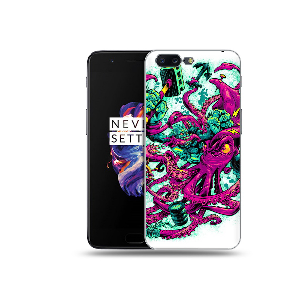 

Чехол MyPads Tocco для OnePlus 5 фиолетовый кракен, Прозрачный, Tocco