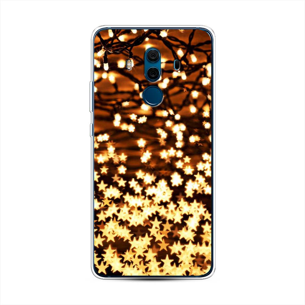 

Чехол на Huawei Mate 10 Pro "Новогодняя гирлянда", Золотистый, 63450-5