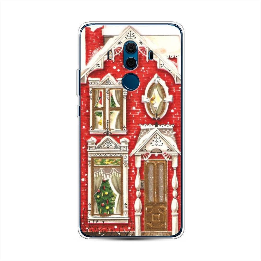 

Чехол на Huawei Mate 10 Pro "Пряничный домик", Белый;красный;зеленый, 63450-5