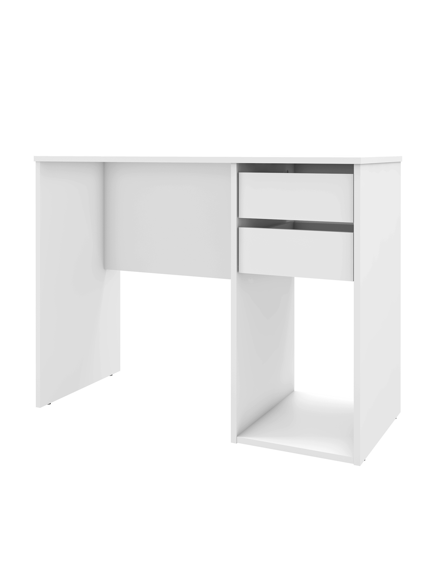 фото Письменный стол с ящиками beneli алекс, белый, 100х45х76.2 см