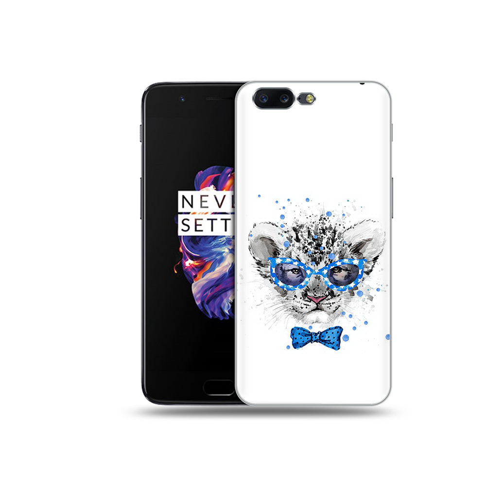 

Чехол MyPads Tocco для OnePlus 5 тигренок с бабочкой, Прозрачный, Tocco