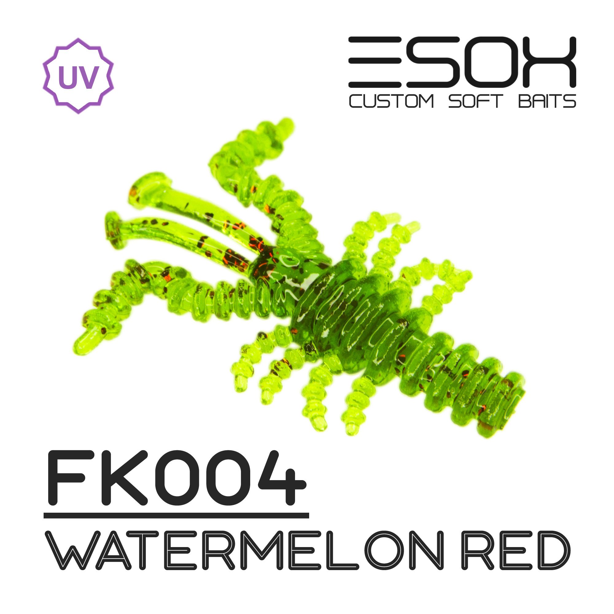 Силиконовая приманка Esox Musya 35 мм цвет FK004 Watermelon Red 9 шт