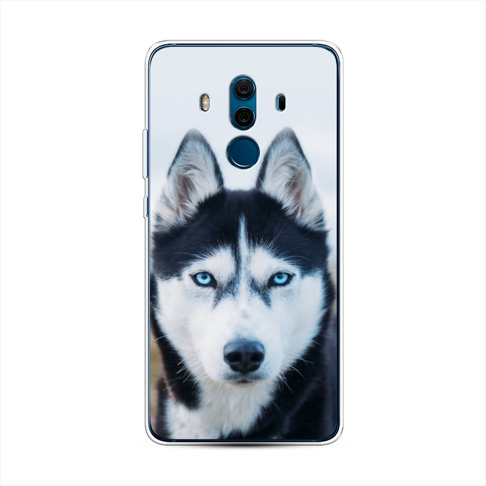 

Чехол на Huawei Mate 10 Pro "Хаски 2", Синий;белый, 63450-1
