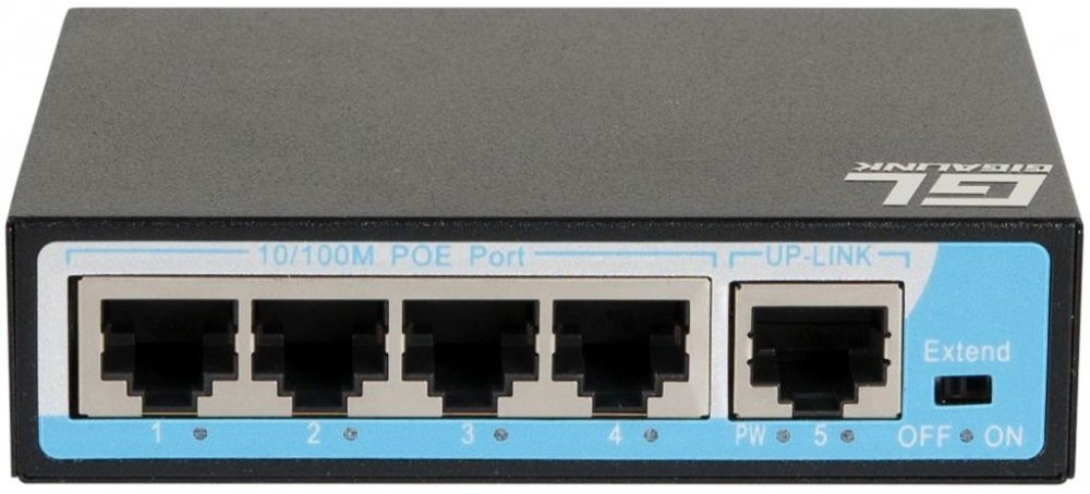 

Коммутатор Gigalink GL-SW-F005-04P черный, GL-SW-F005-04P