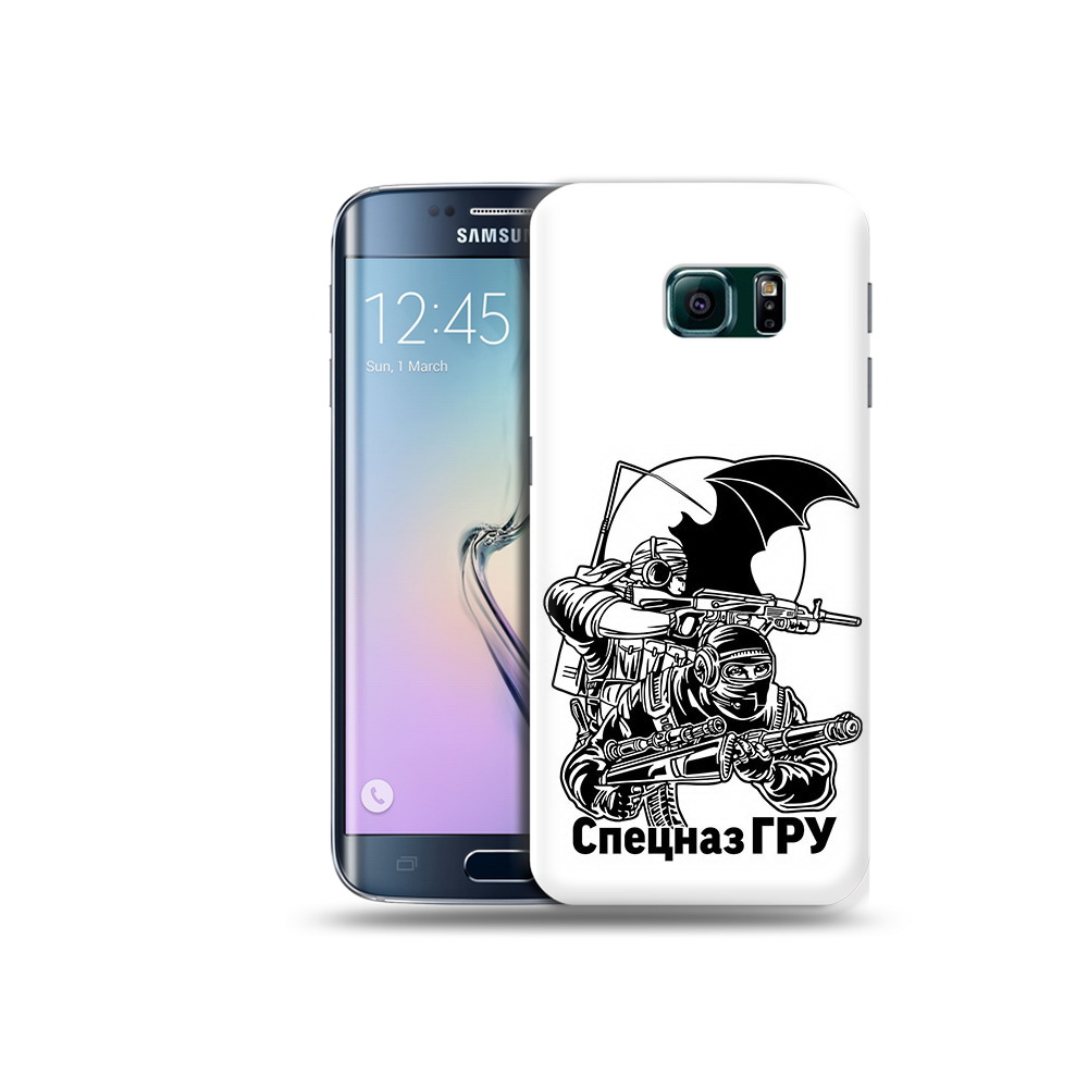 

Чехол MyPads Tocco для Samsung Galaxy S6 Edge спецназ гру, Прозрачный, Tocco