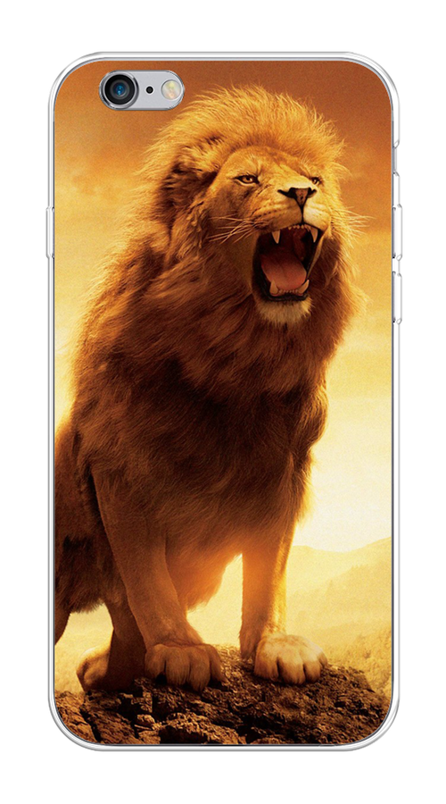 

Чехол на Apple iPhone 6/6S "Львиный рык", Коричневый;желтый;оранжевый, 10450-1
