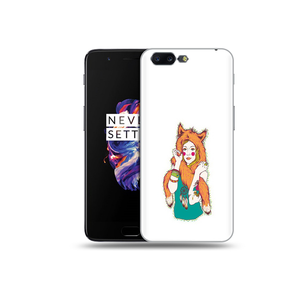 

Чехол MyPads Tocco для OnePlus 5 Девушка лиса, Прозрачный, Tocco
