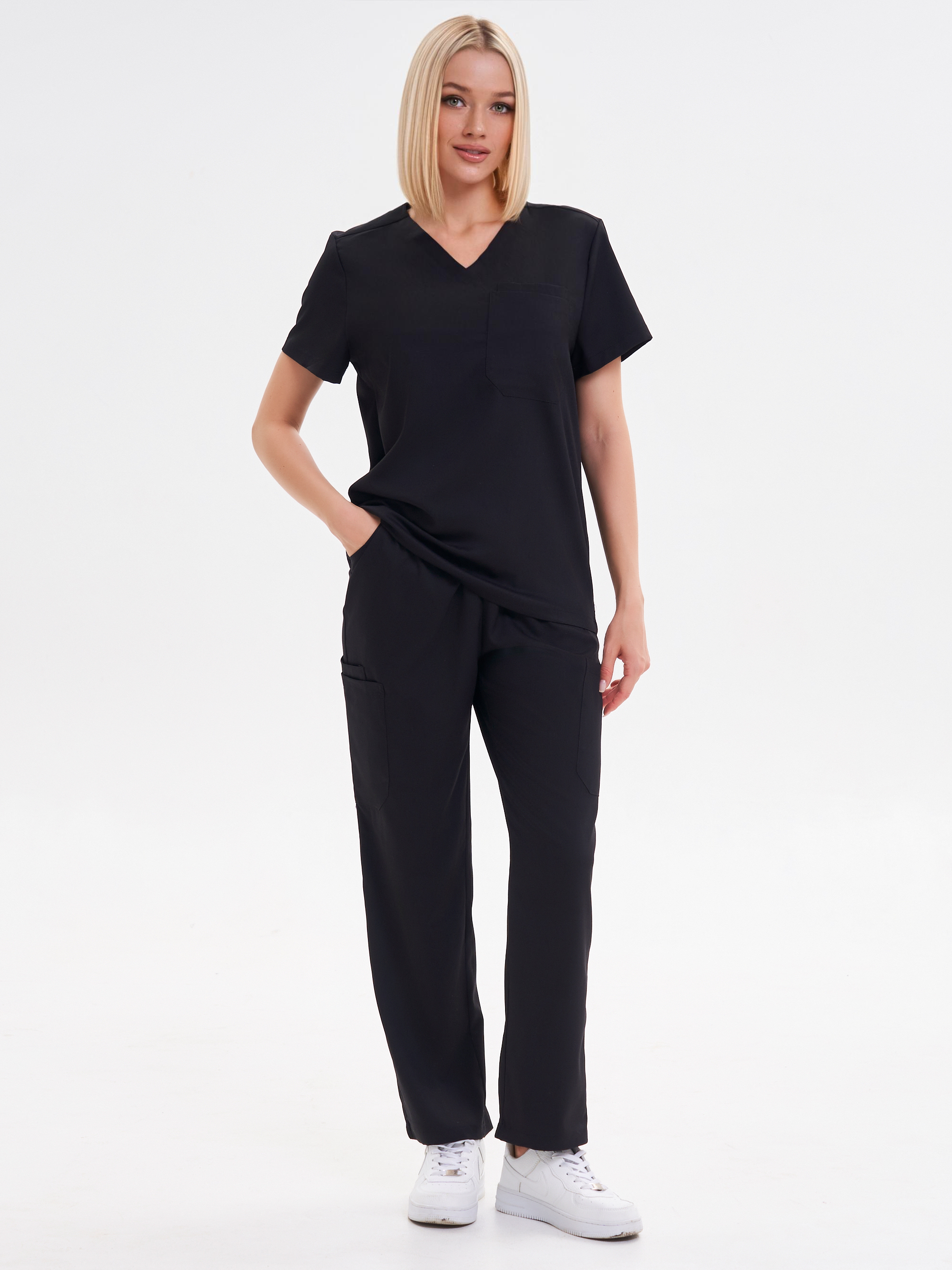 

Костюм медицинский унисекс NoBrand MD2 черный XXL, MD2