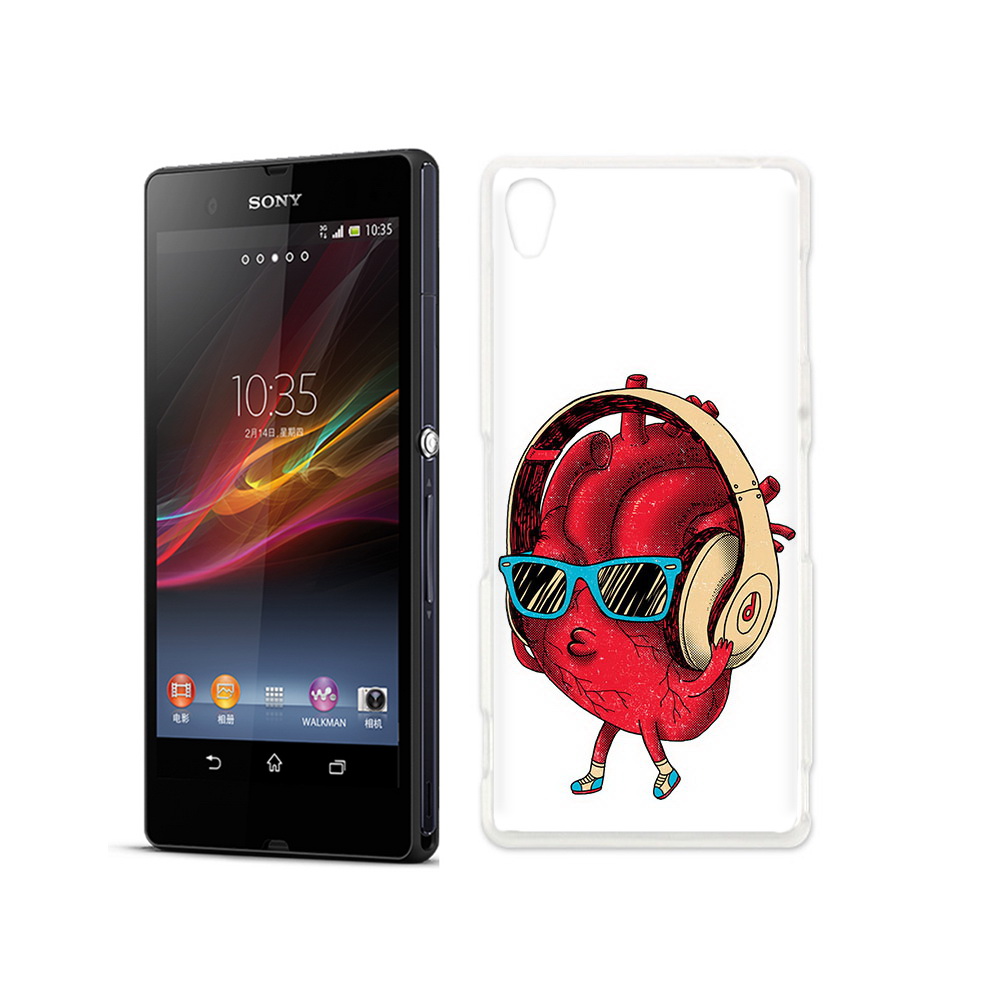 

Чехол MyPads Tocco для Sony Xperia Z слушай сердце, Прозрачный, Tocco