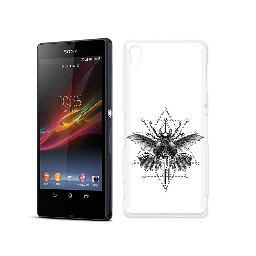 

Чехол MyPads Tocco для Sony Xperia Z скарабей, Прозрачный, Tocco