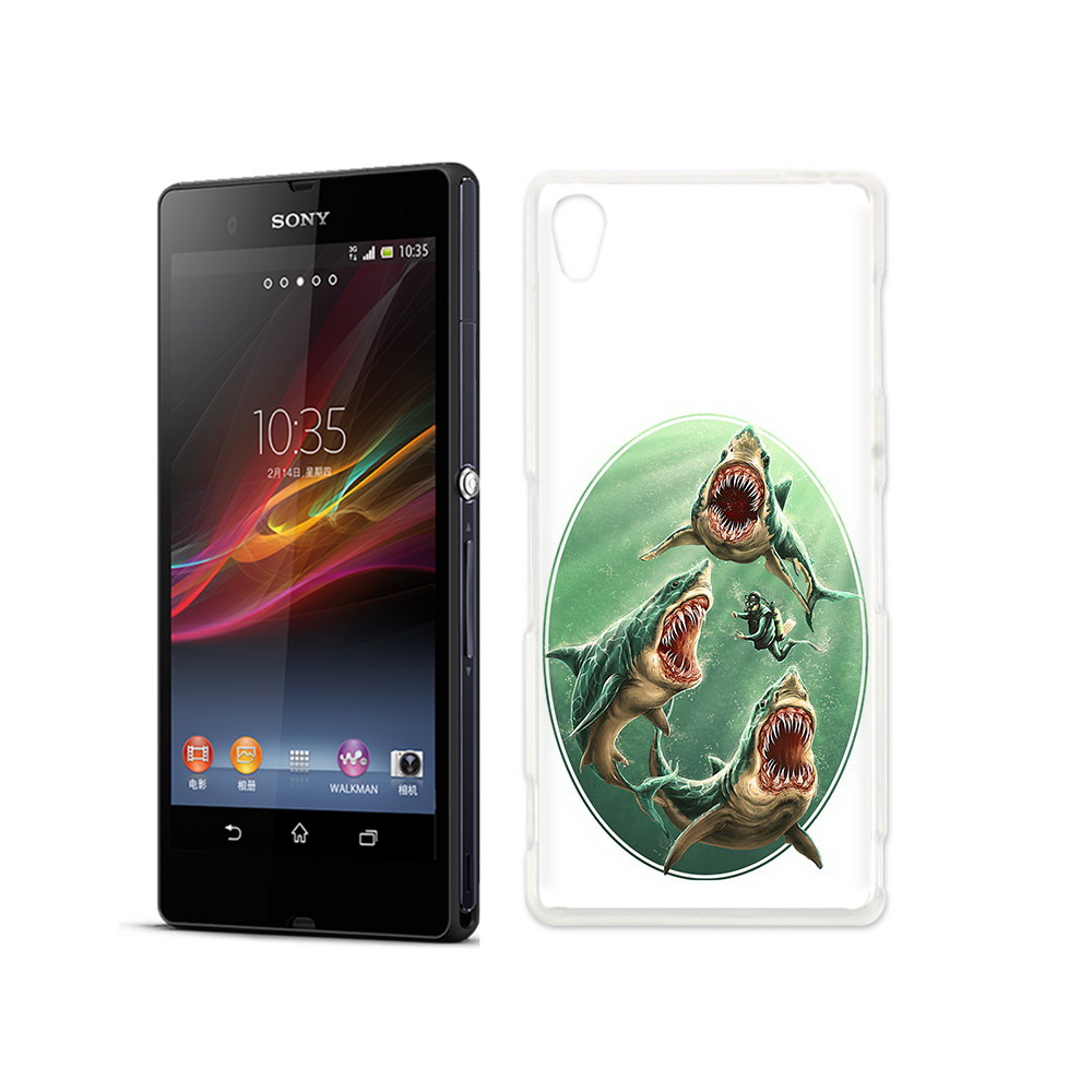 

Чехол MyPads Tocco для Sony Xperia Z синяя бездна, Прозрачный, Tocco