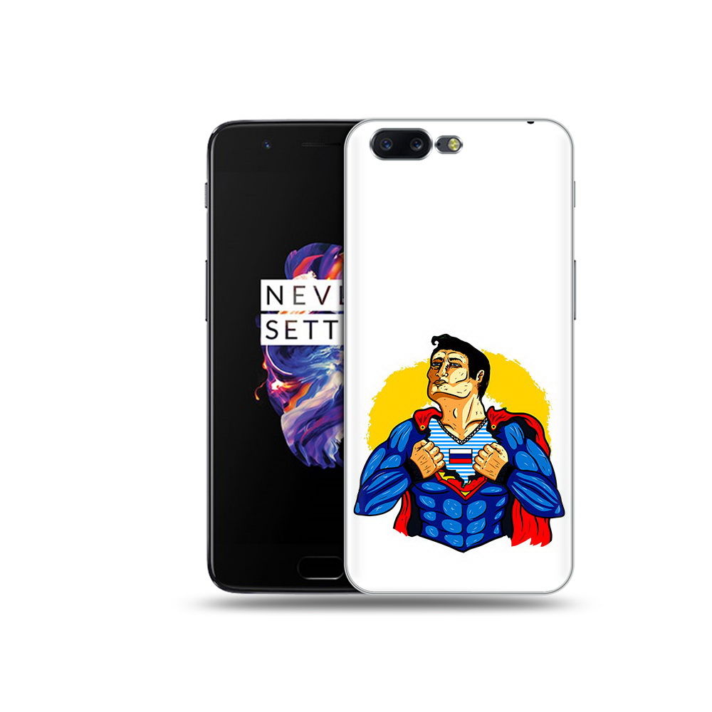 

Чехол MyPads Tocco для OnePlus 5 русский супермен, Прозрачный, Tocco