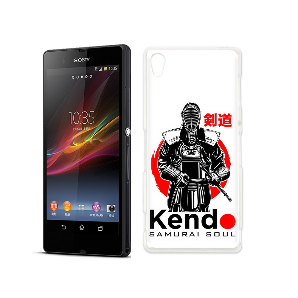 

Чехол MyPads Tocco для Sony Xperia Z рисованый самурай, Прозрачный, Tocco
