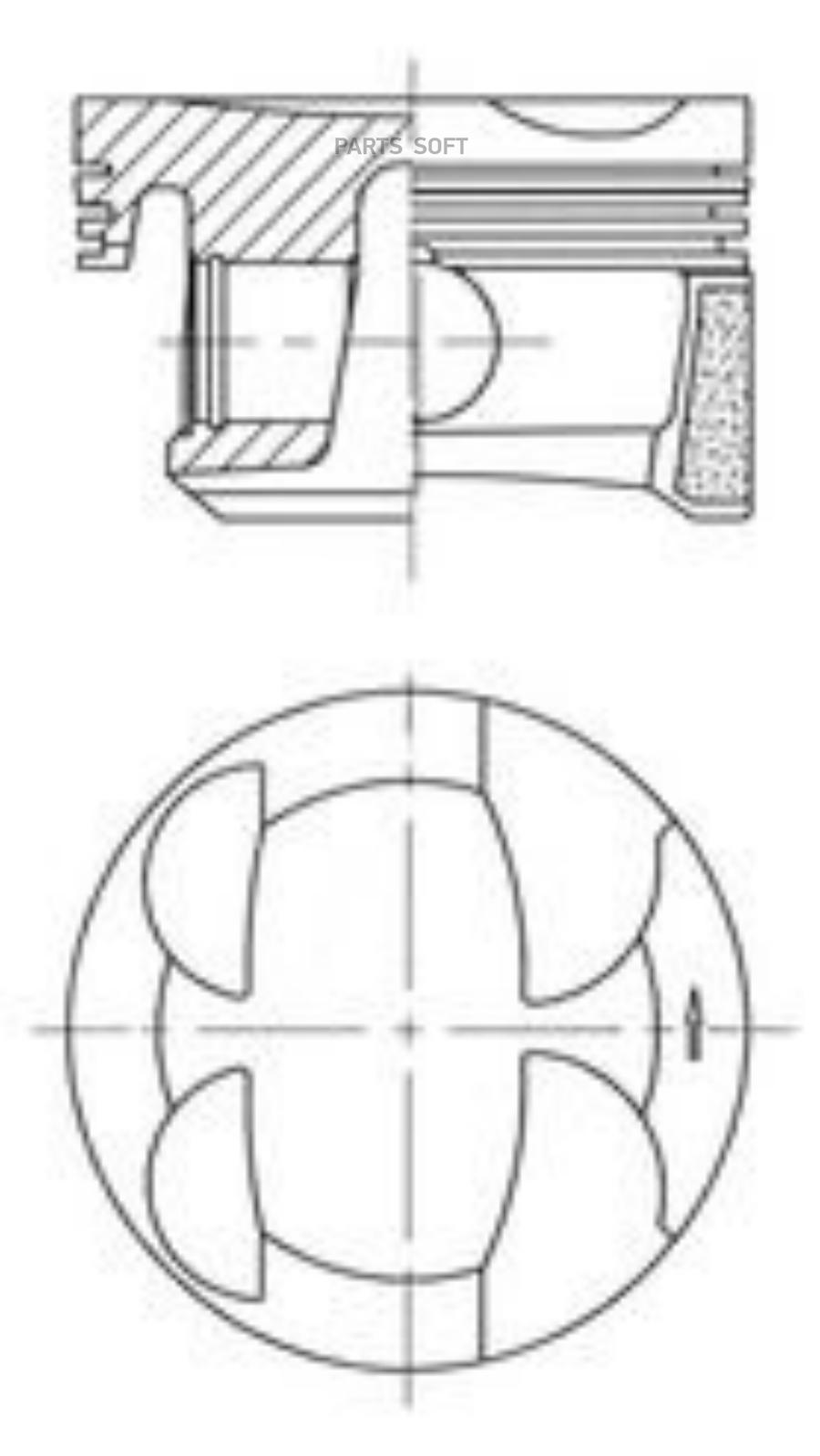 

Поршень Dm.77.00x1.2x1.5x2.0 Std KOLBENSCHMIDT 41705600