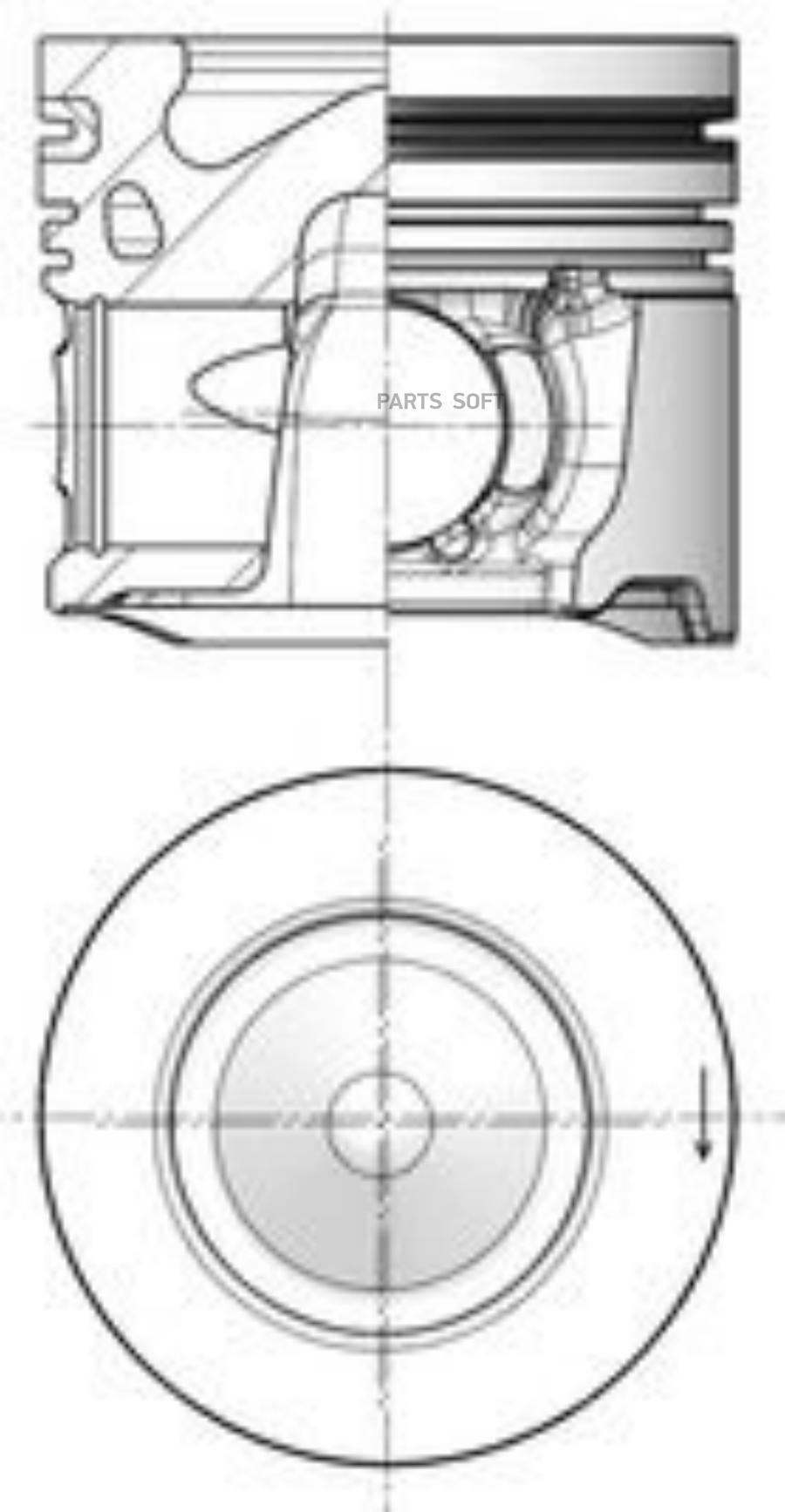 

Поршень Kolbenschmidt 41253610 Dm.75.00X2.5X1.95X2.0 +0.60