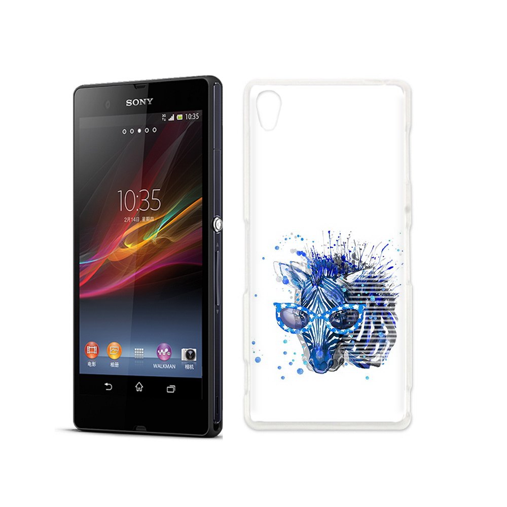 

Чехол MyPads Tocco для Sony Xperia Z расплывчатая зебра, Прозрачный, Tocco
