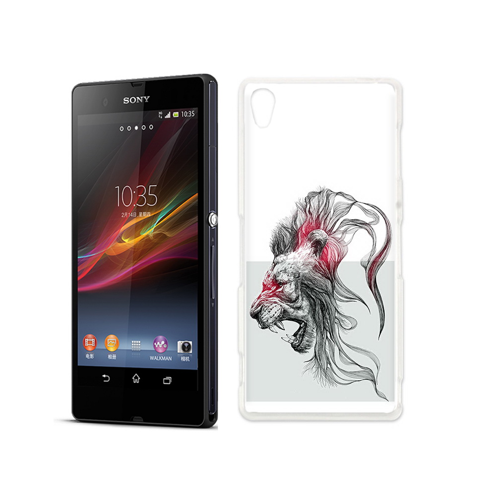 

Чехол MyPads Tocco для Sony Xperia Z разъяренный лев, Прозрачный, Tocco