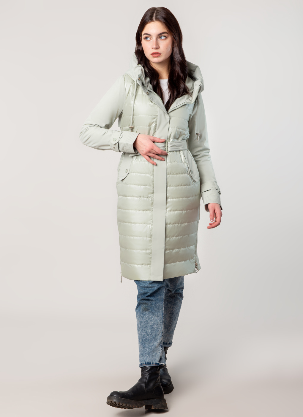 

Пальто женское WINTERRA 60527 зеленое 44 RU, Зеленый, 60527