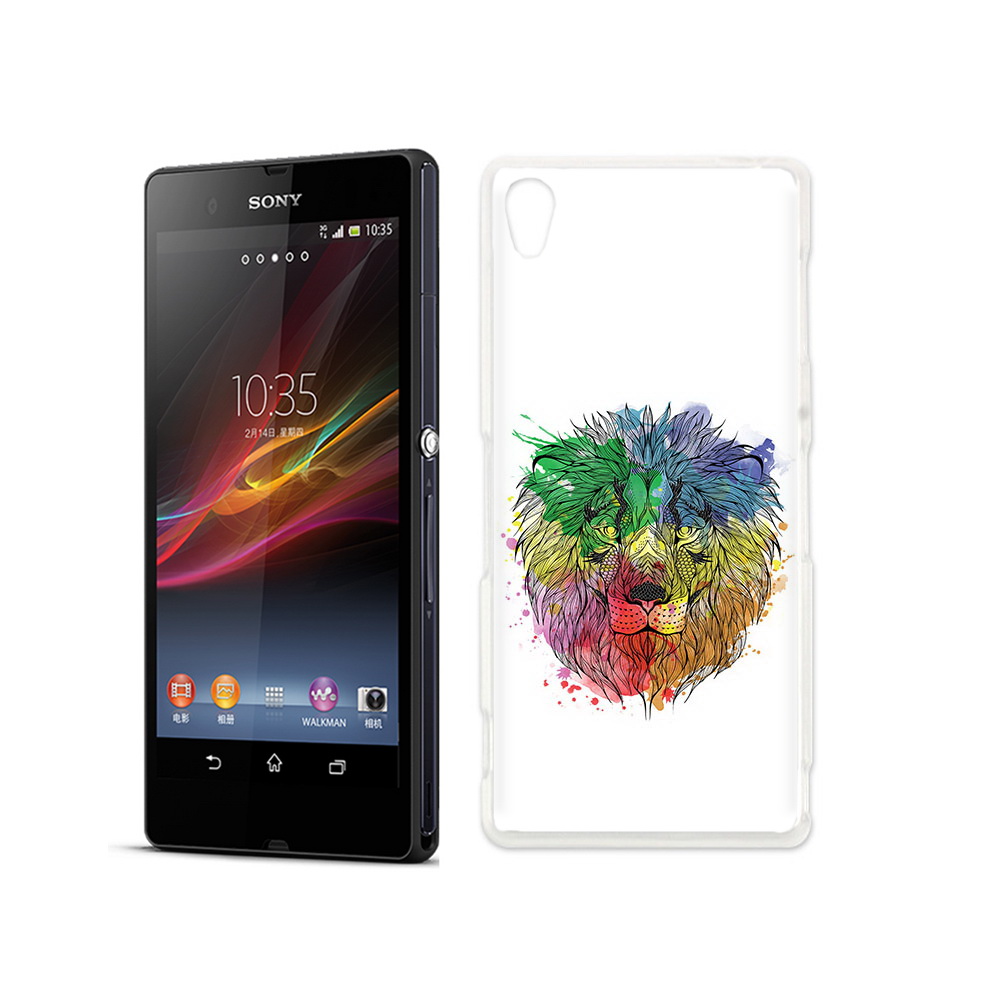 

Чехол MyPads Tocco для Sony Xperia Z разноцветный гордый лев, Прозрачный, Tocco