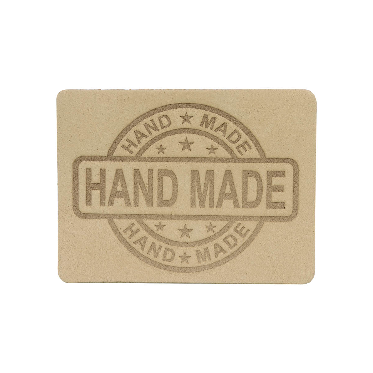 

38 Термоаппликация из кожи Hand Made 7*5,25см, 100% кожа (41 бежевый), 559432