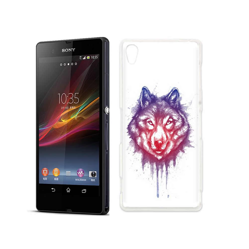 

Чехол MyPads Tocco для Sony Xperia Z пушистый волк, Прозрачный, Tocco