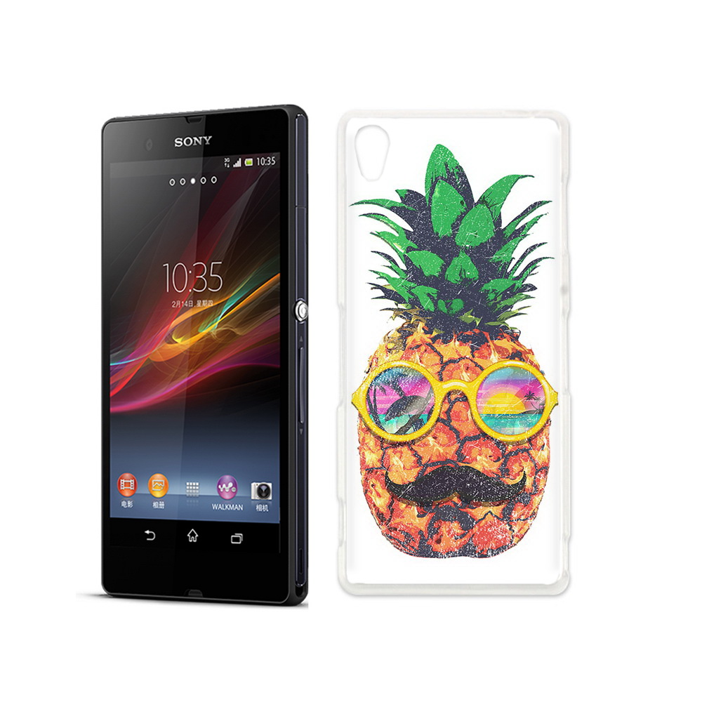 

Чехол MyPads Tocco для Sony Xperia Z прикольный ананас с лицом, Прозрачный, Tocco