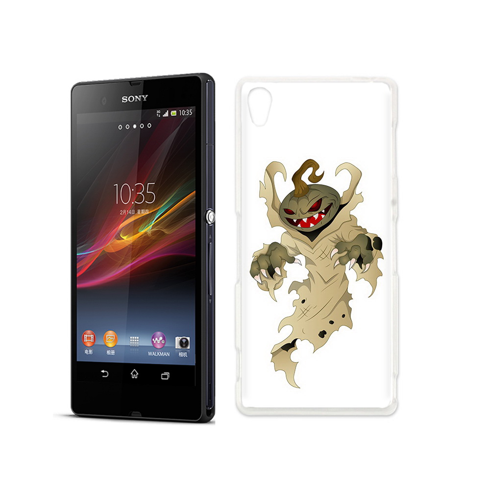 

Чехол MyPads Tocco для Sony Xperia Z призрак хэллоуина, Прозрачный, Tocco