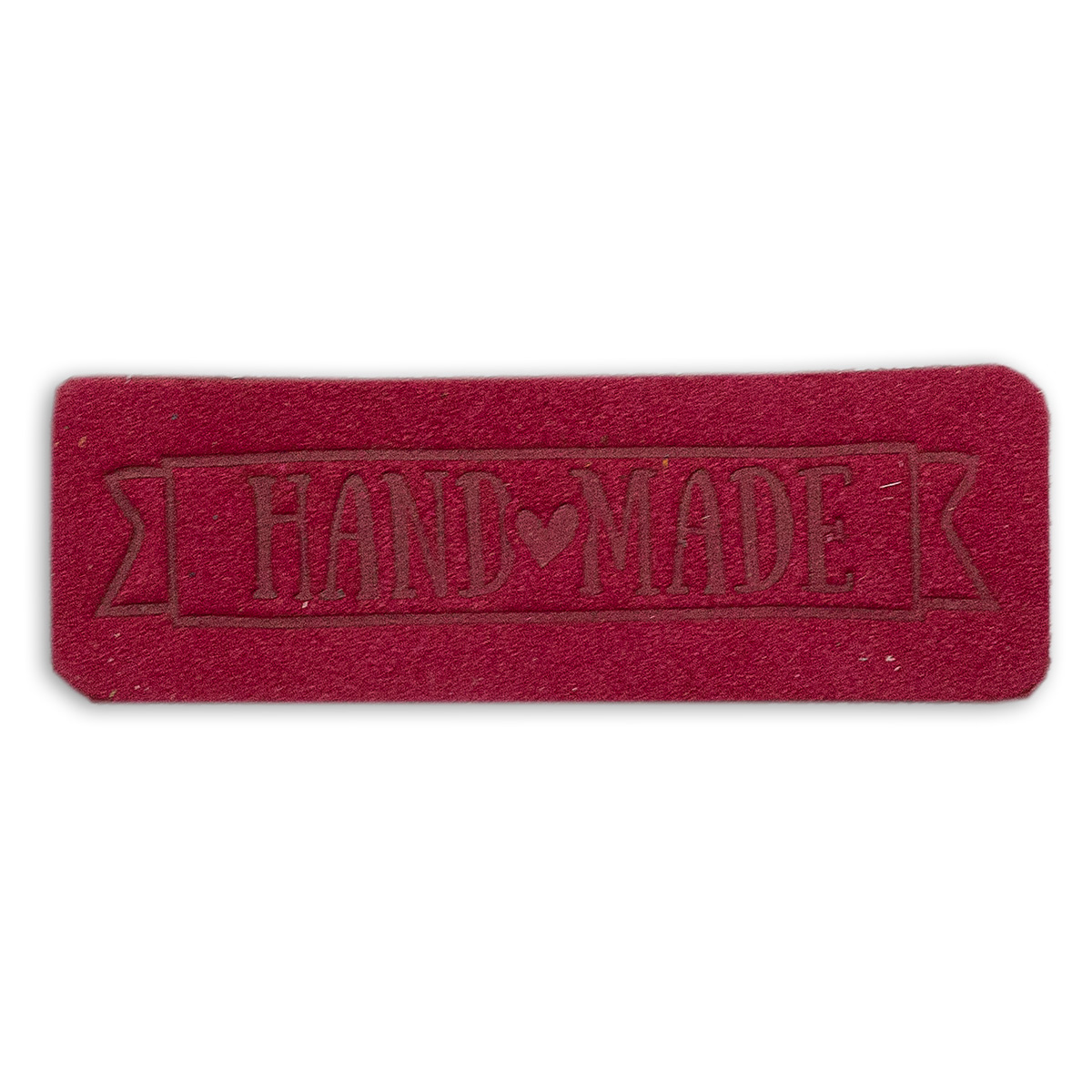 3 Термоаппликация из кожи Hand Made 5,65*1,8см, 100% кожа (50 коралловый)