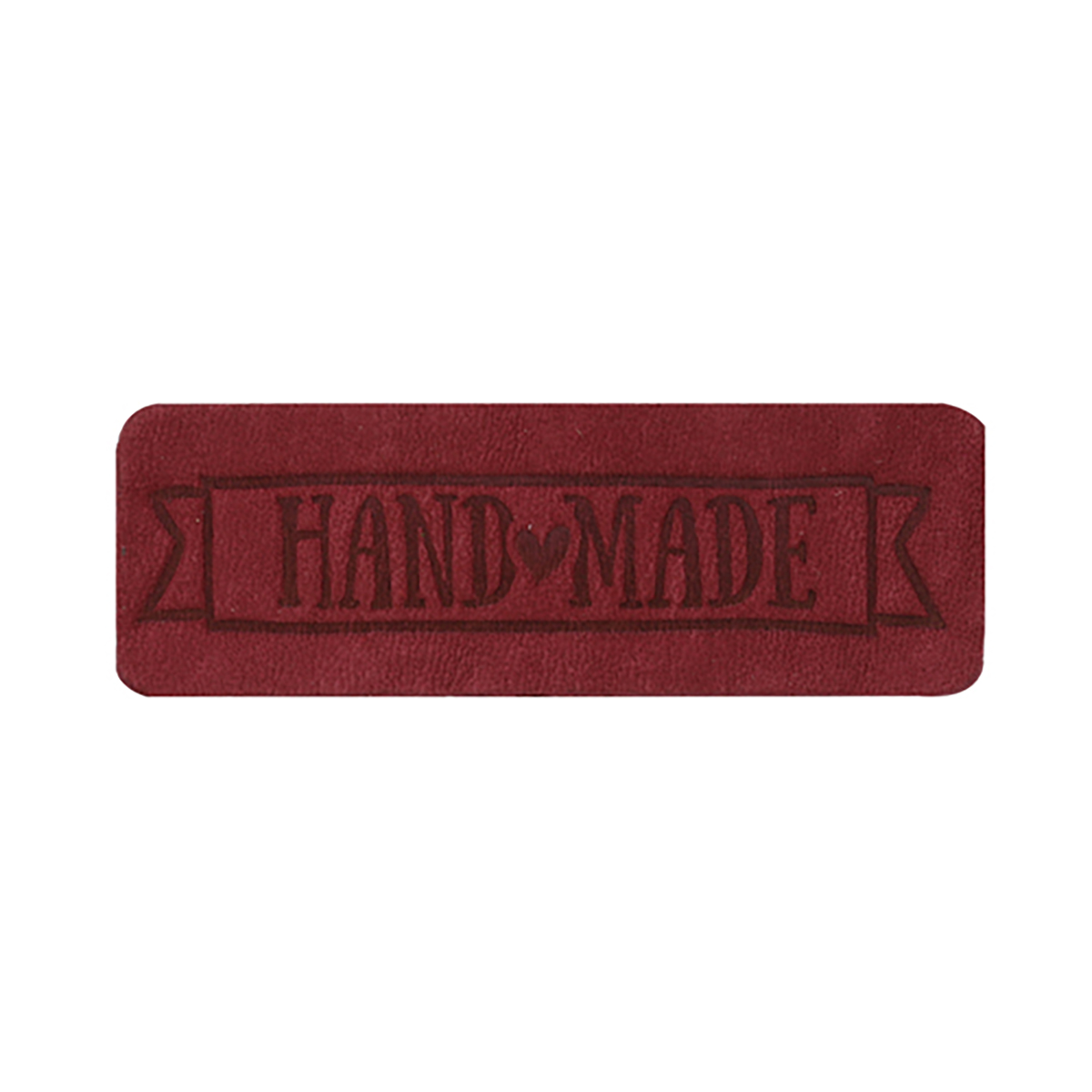 

3 Термоаппликация из кожи Hand Made 5,65*1,8см, 100% кожа (50 коралловый), Розовый