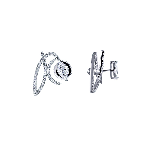 

Серьги джекеты из серебра Element47 MJ-3048-1SE_001_WG, фианит, MJ-3048-1SE_001_WG