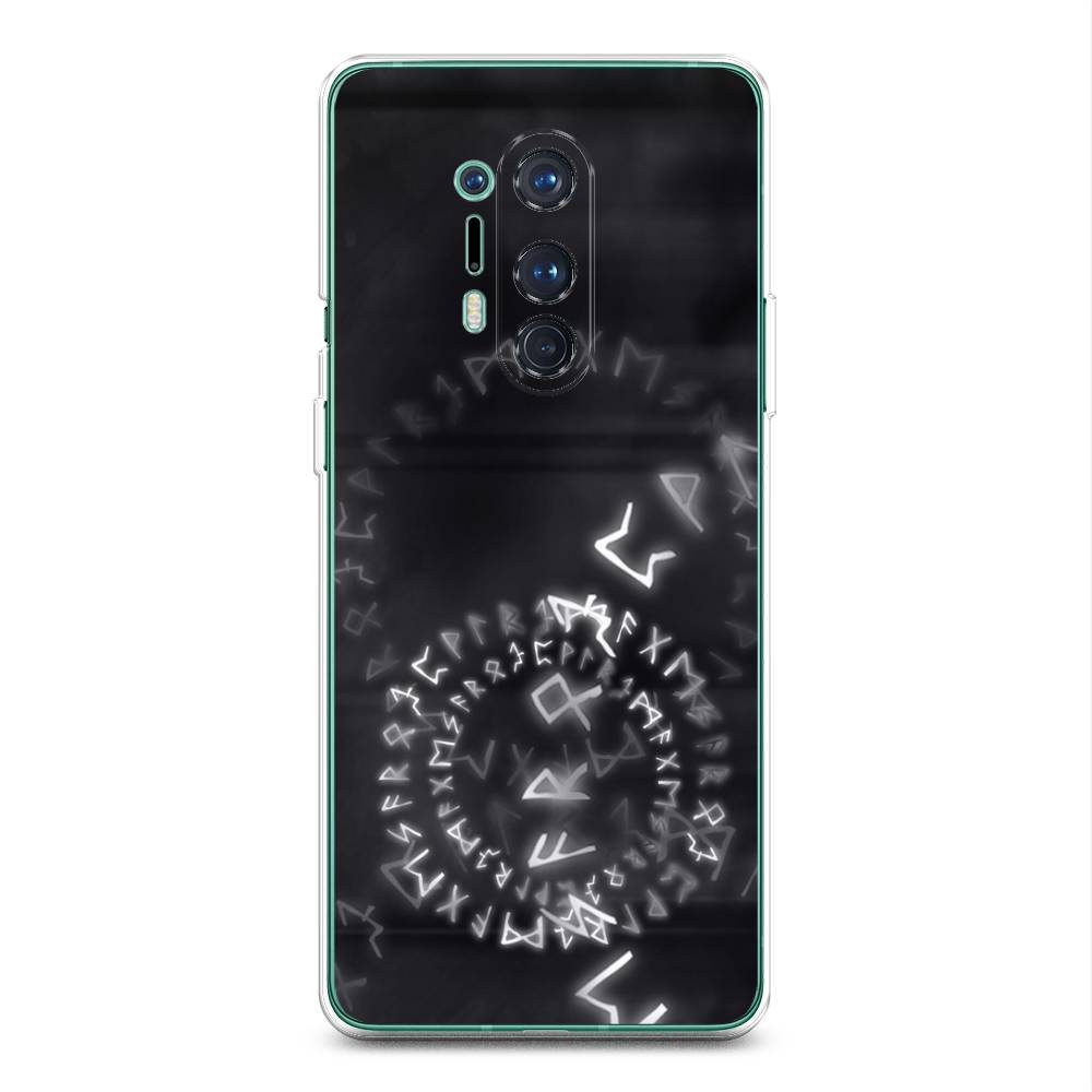 

Чехол на OnePlus 8 Pro "Руны", Серый;черный, 151050-3